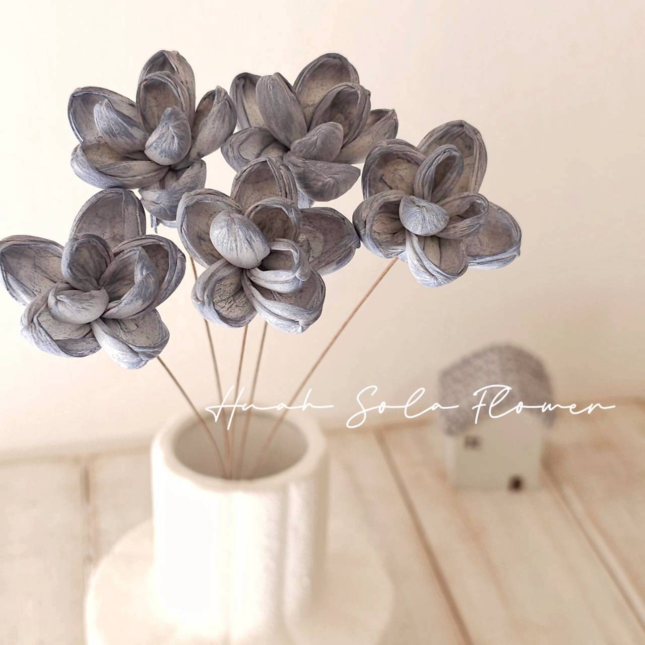 藍色 茉莉花 水染 索拉花 乾燥花 批發 婚禮 花束 DIY 材料