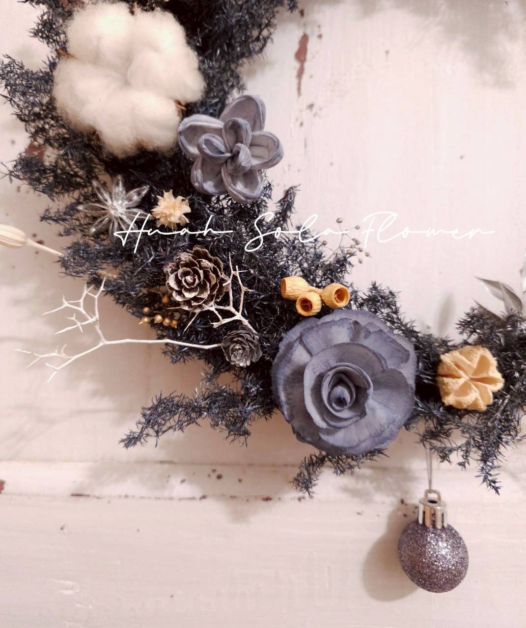 藍色 茉莉花 水染 索拉花 乾燥花 批發 婚禮 花束 DIY 材料