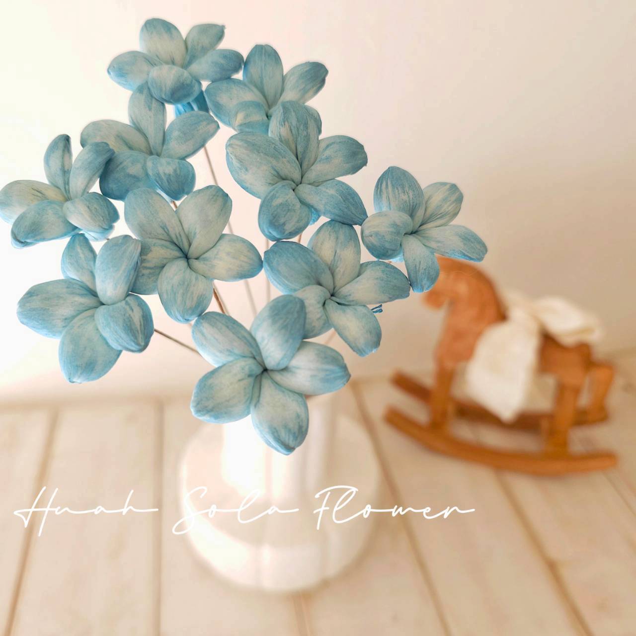 椛家水染  氣質可愛 星星小茉莉 3.5CM 晴藍澄空 索拉花 婚禮布置、花束或手作禮物