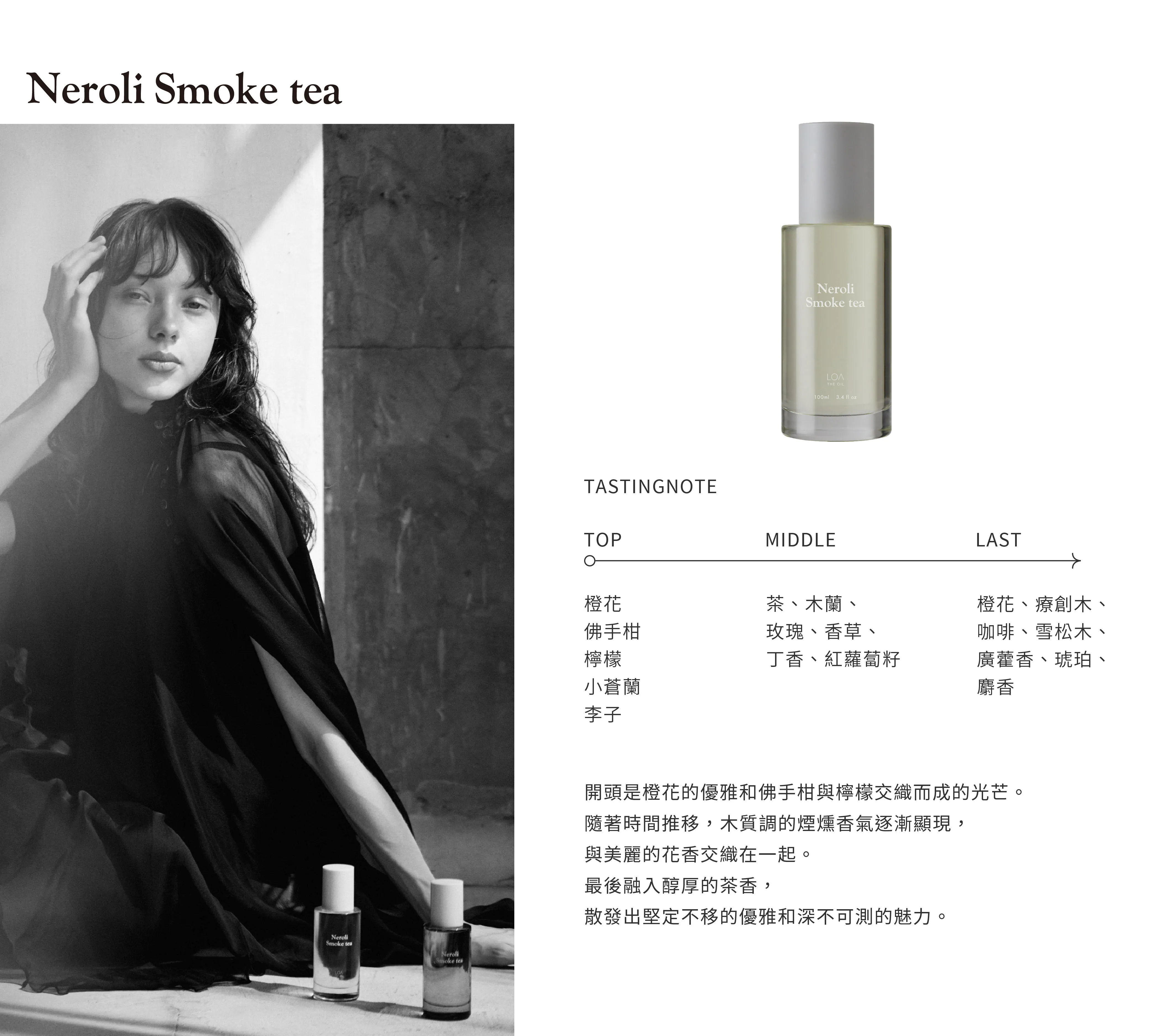 LOA 全效香氛油 橙煙茶香 100ml