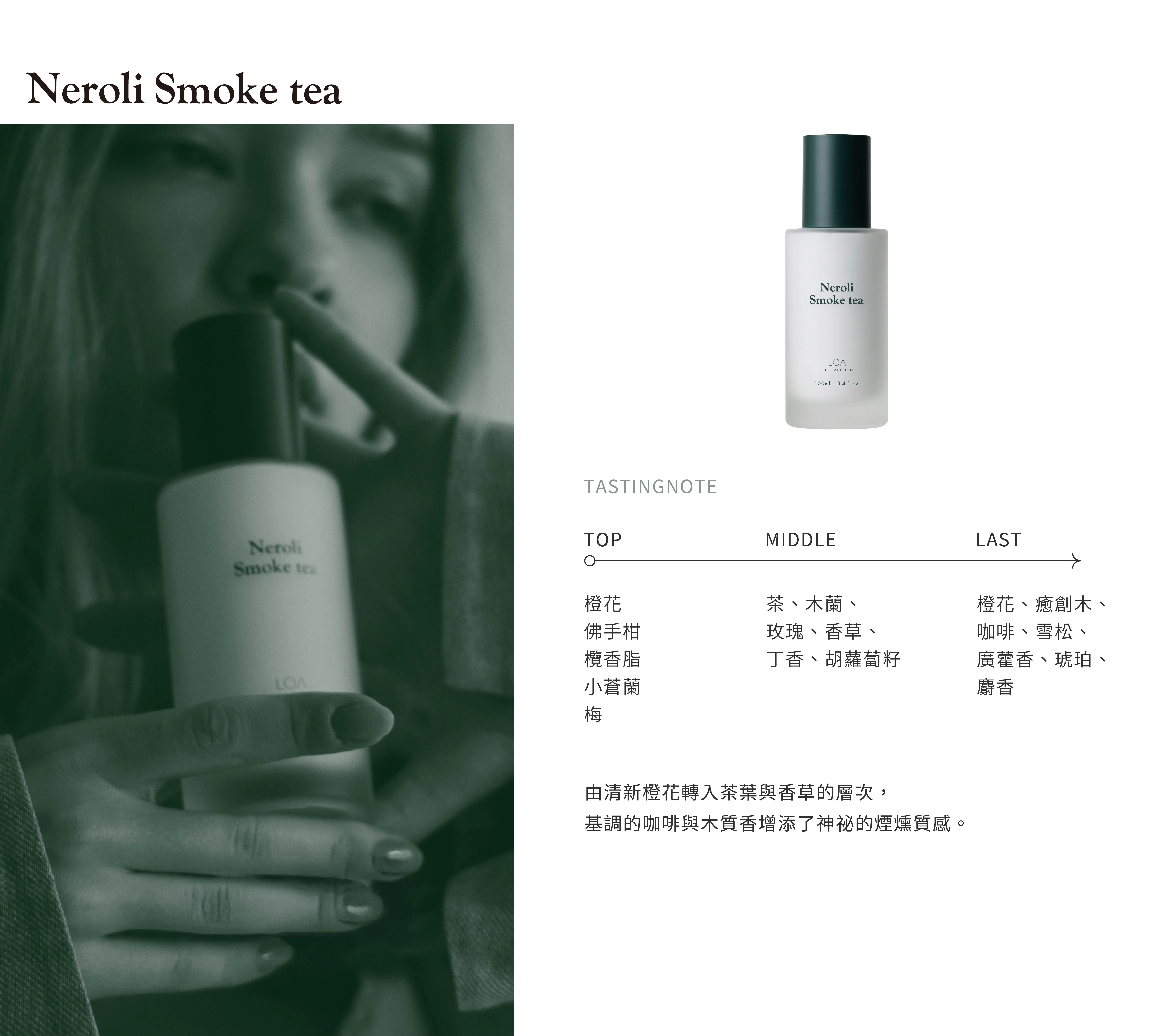 LOA 香氛修護乳 橙煙茶香 100ml