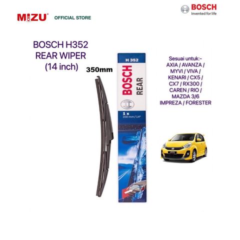 Mizu BOSCH H352 REAR WIPER 14 inch / MYVI /VIVA / AXIA / KENARI / CX7 ...