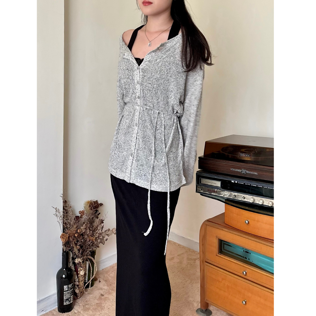 百搭綁繩針織衣_4