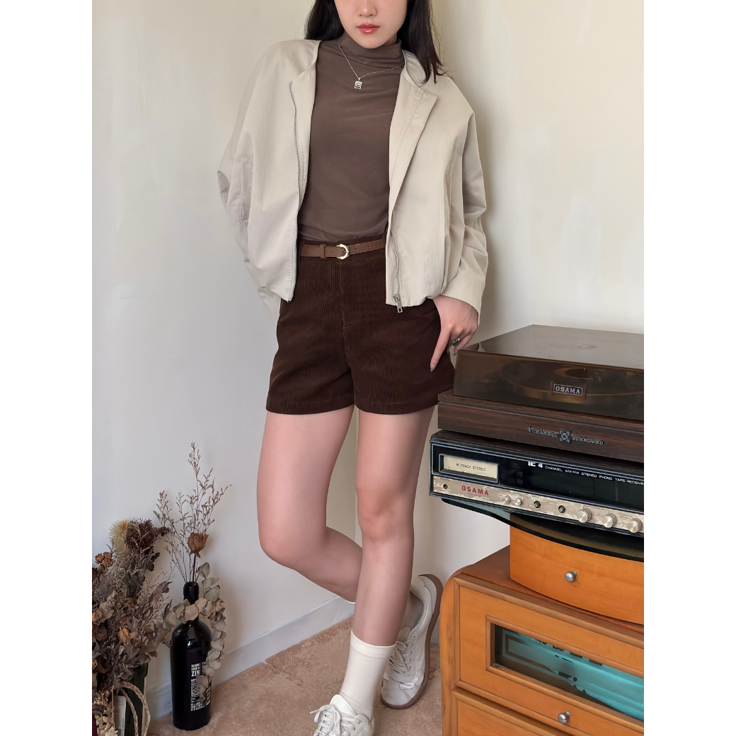 暖冬燈心絨短褲8