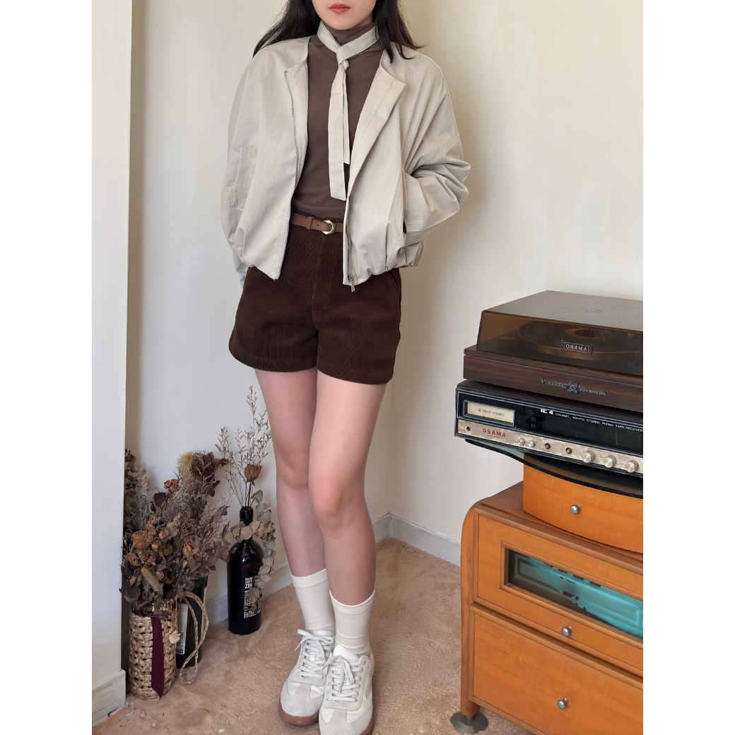 暖冬燈心絨短褲6