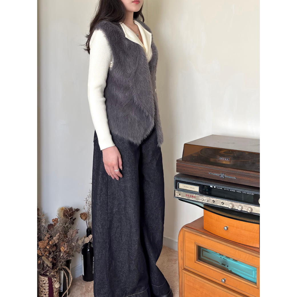 暖暖水貂毛背心7