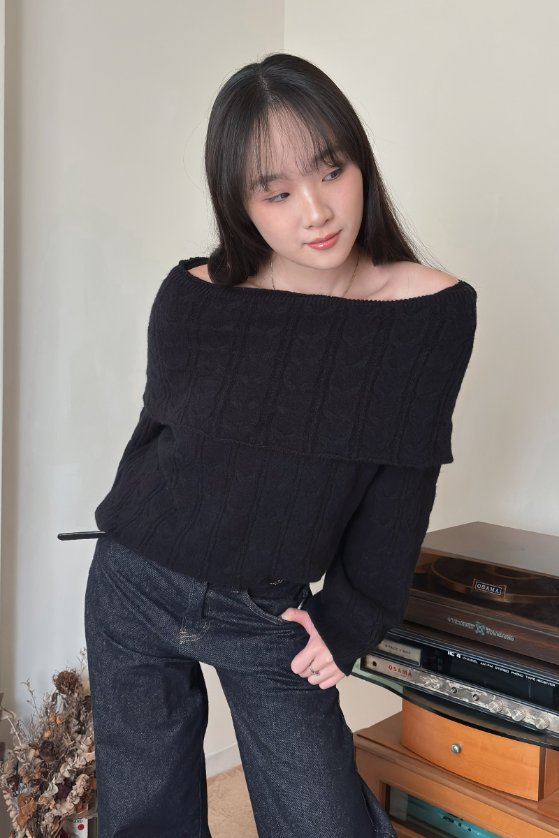 大翻領針織毛衣_黑__4_800x1200