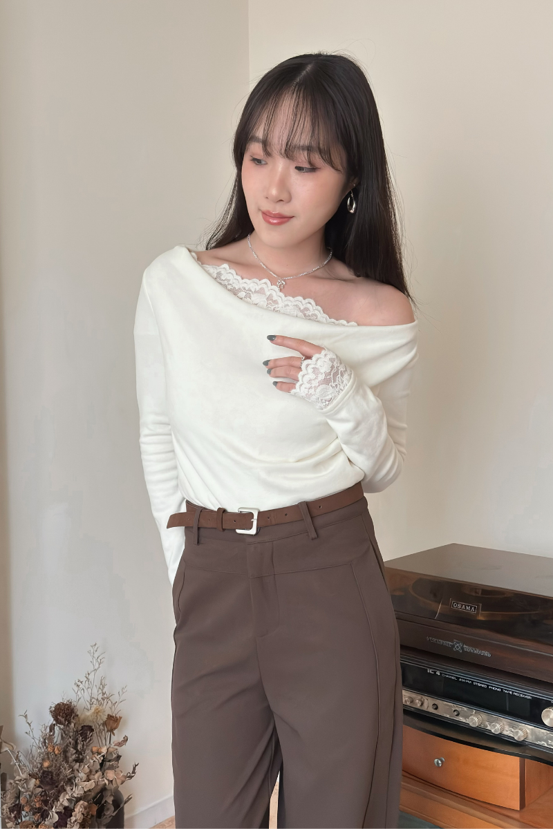 蕾絲拼接斜肩衣_5_800x1200