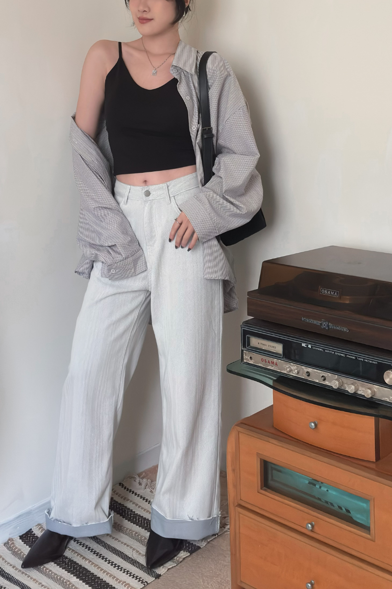 男友感直紋襯衫_黑_7_800x1200