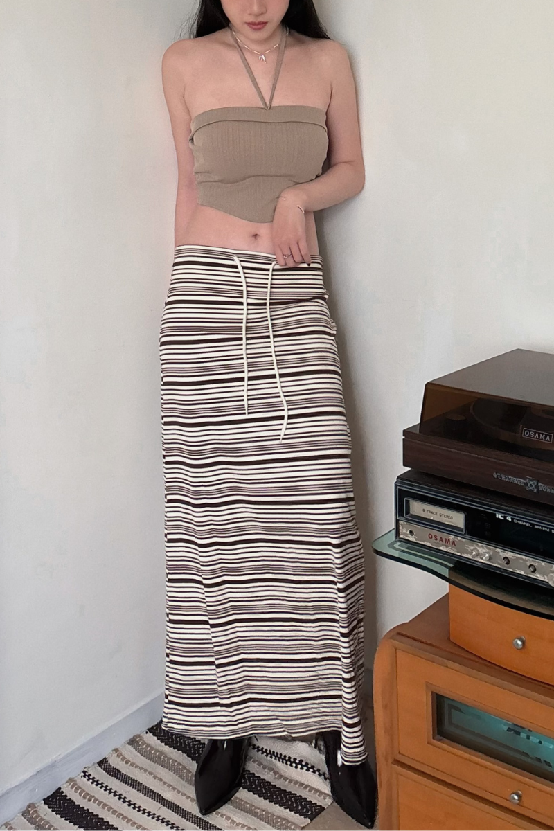 知性美橫條長裙_咖_8_800x1200