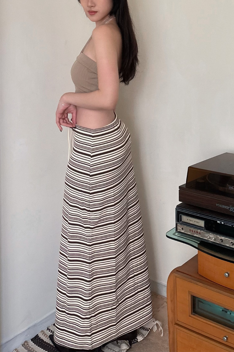 知性美橫條長裙_咖_7_800x1200