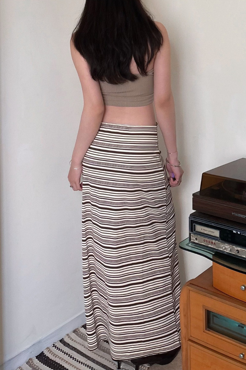 知性美橫條長裙_咖_5_800x1200