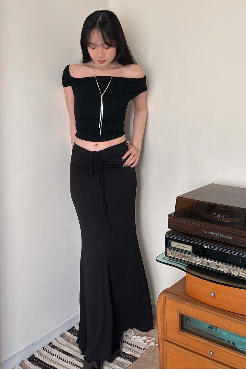 扭結褶皺感一字領Bra Top_5_800x1200