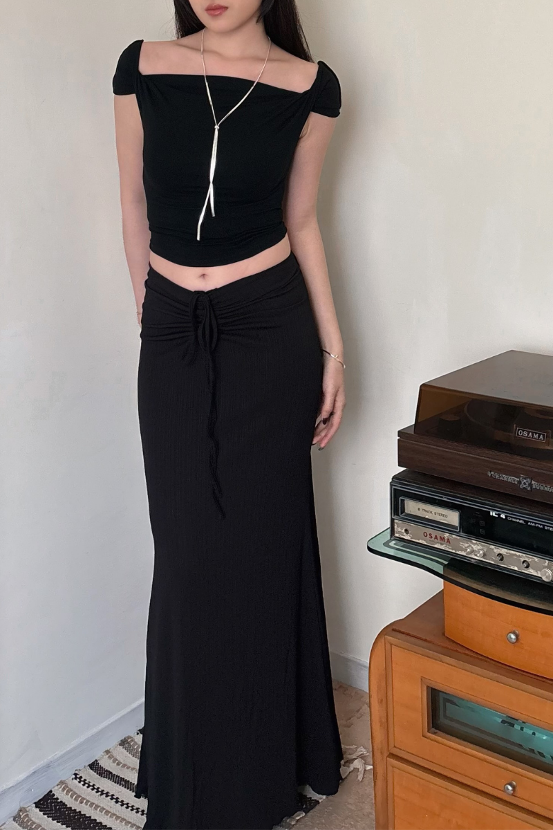 扭結褶皺感一字領Bra Top_6_800x1200