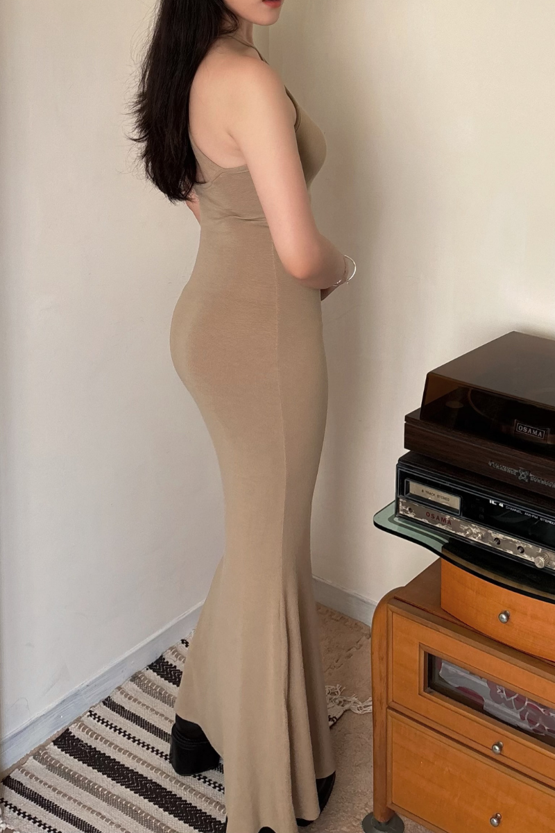 美背交叉長洋裝套裝_奶茶_6_800x1200