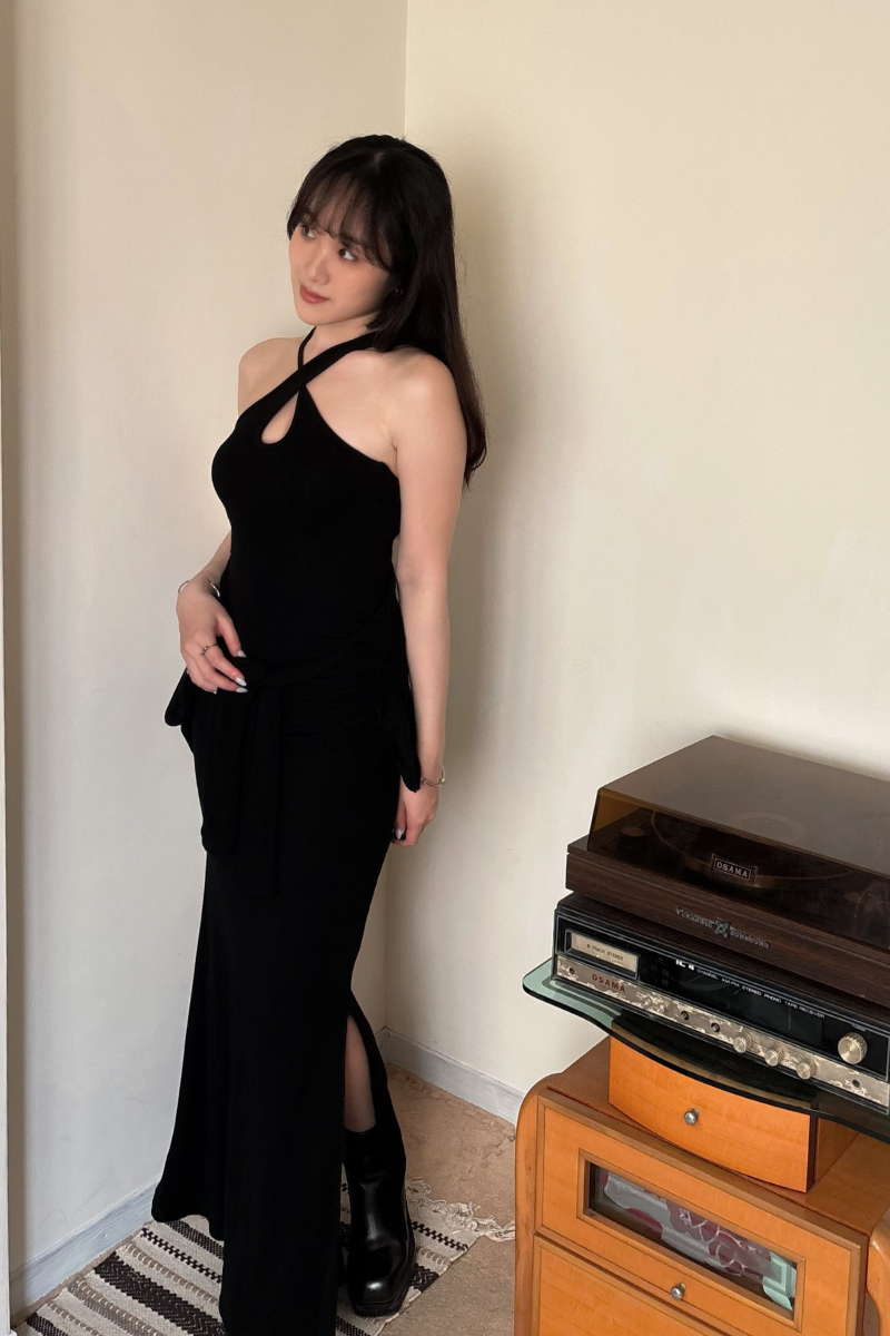 美背交叉長洋裝套裝_黑_7_800x1200