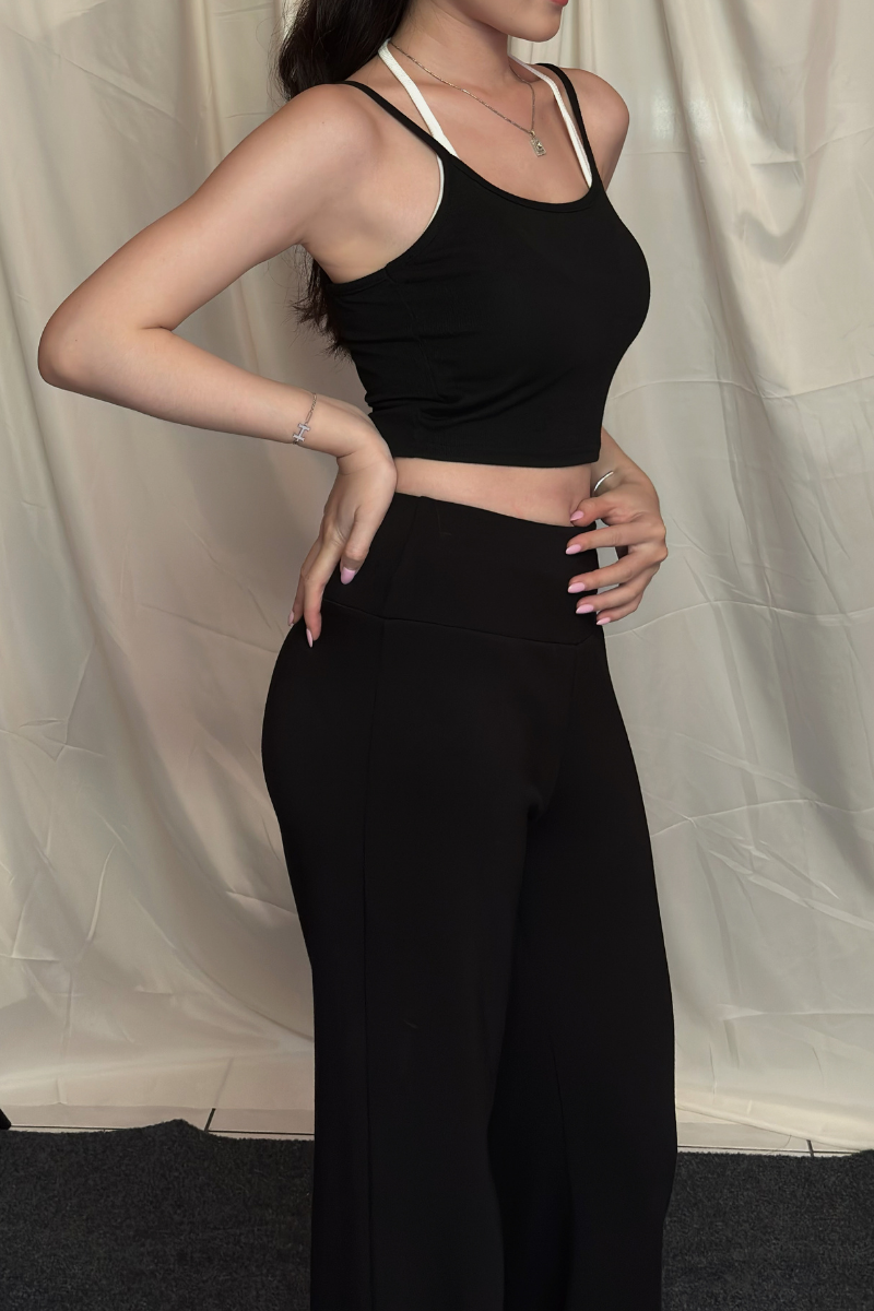 假兩件掛脖Bra Top_黑_5_800x1200