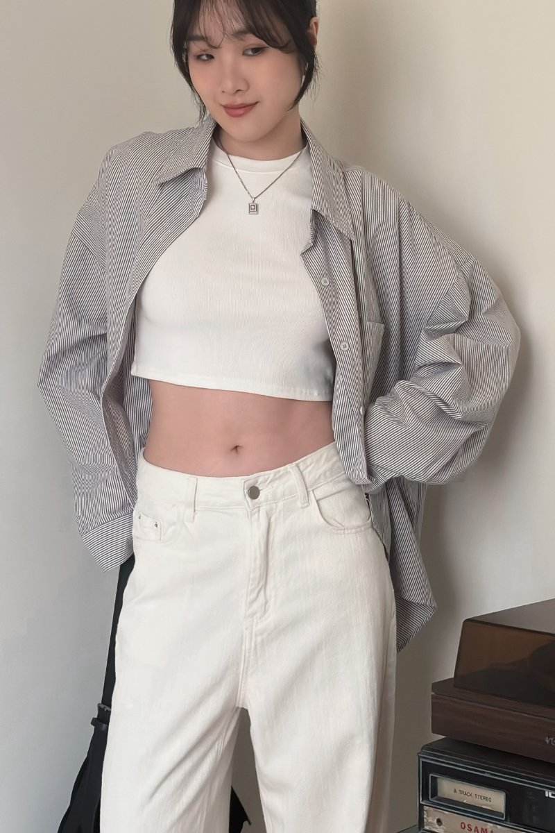 男友感直紋襯衫_黑_3_800x1200