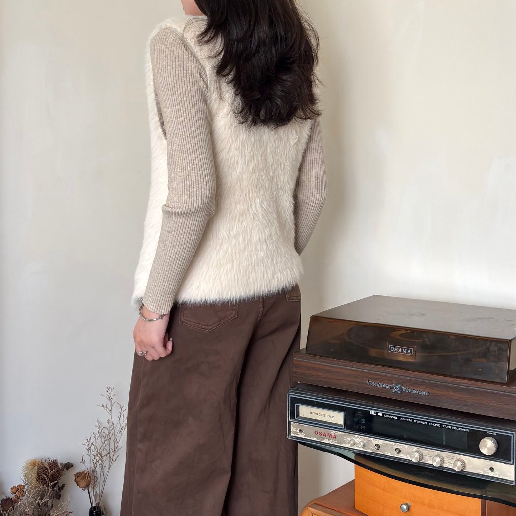 暖暖水貂毛背心5
