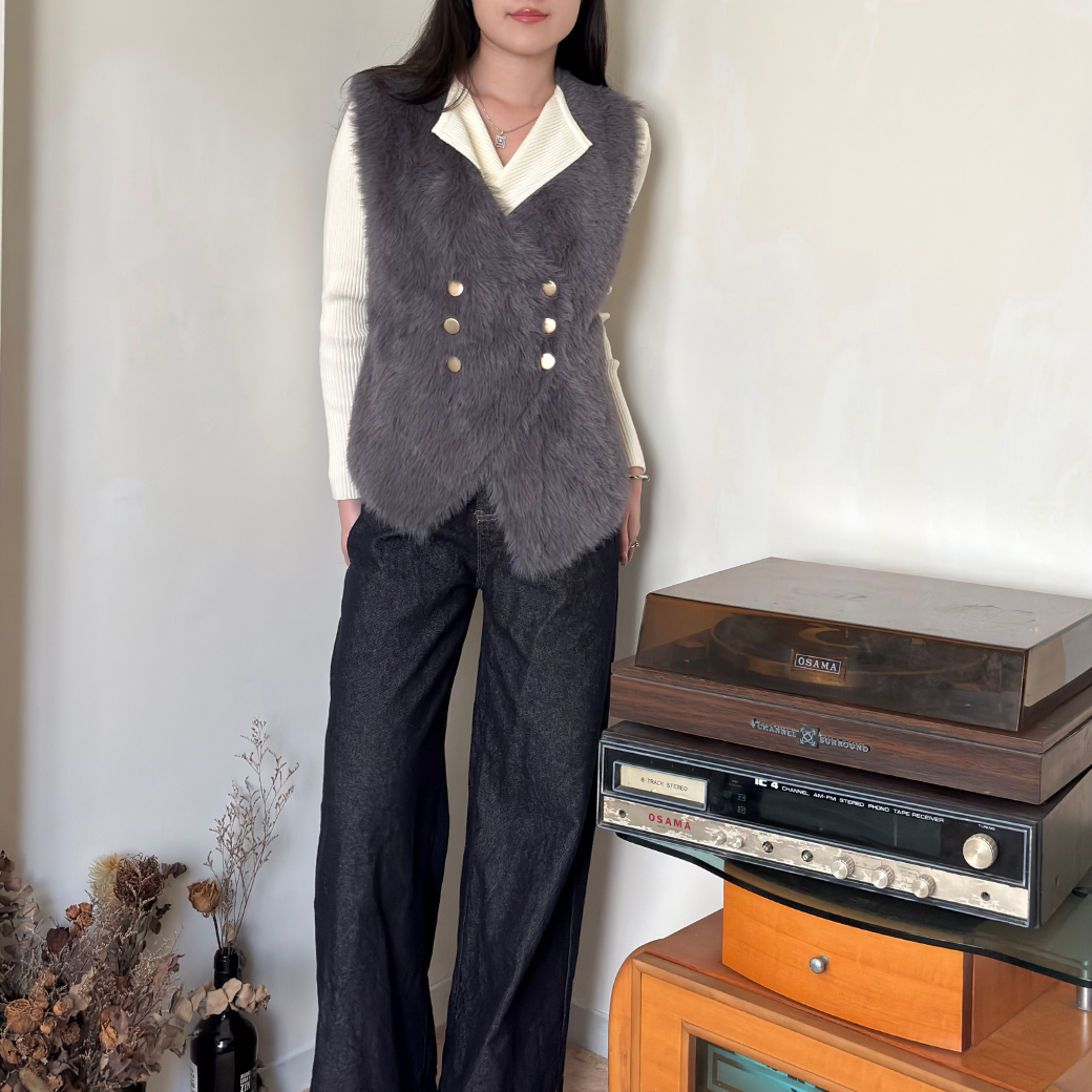 暖暖水貂毛背心2