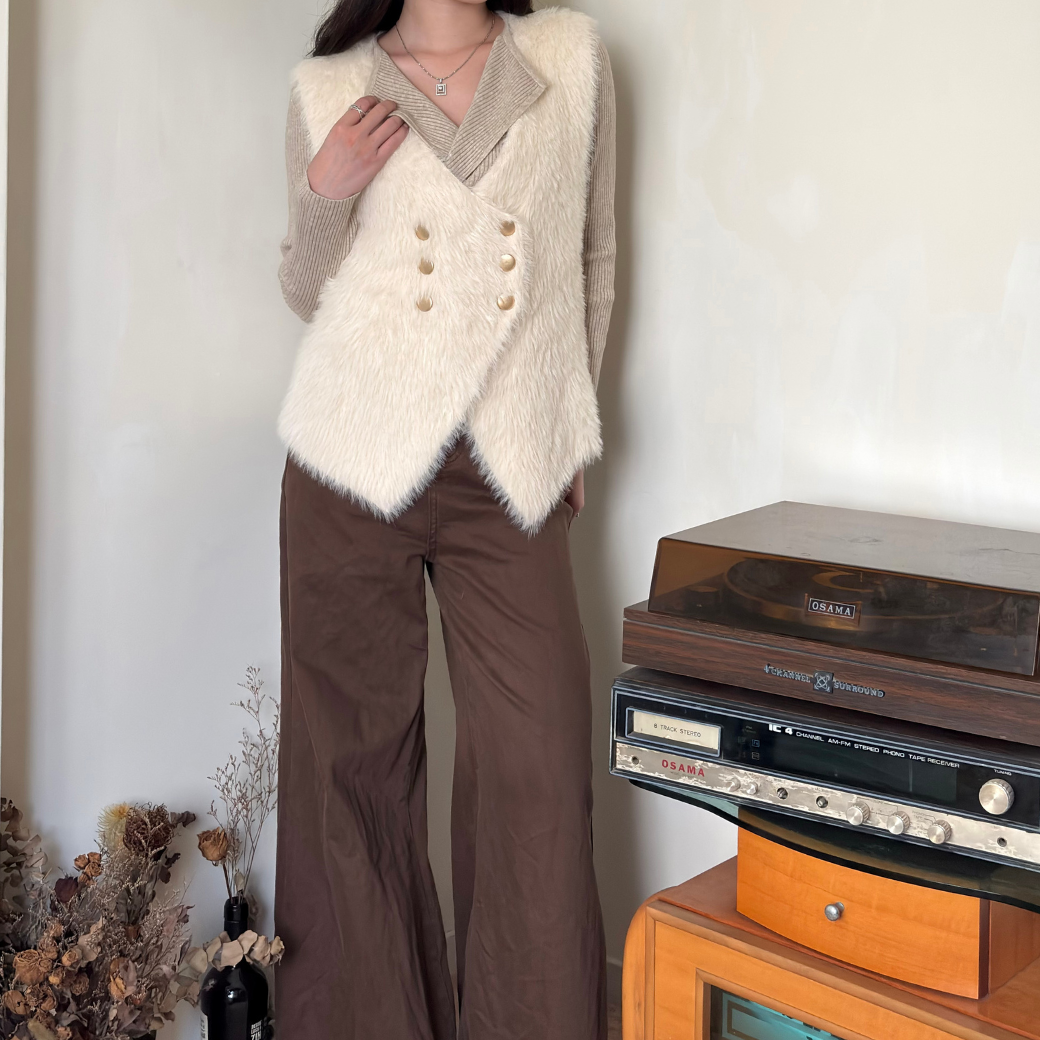 暖暖水貂毛背心1