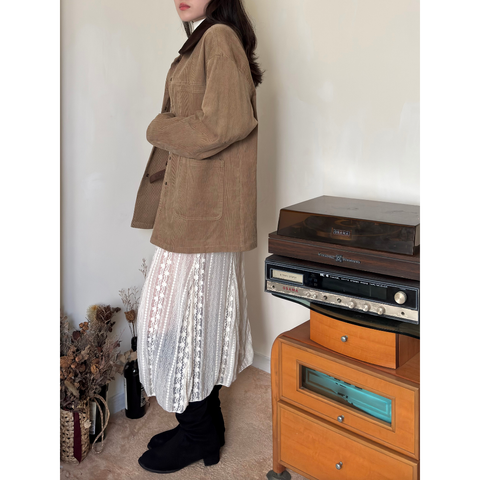 巴恩風燈芯絨外套1