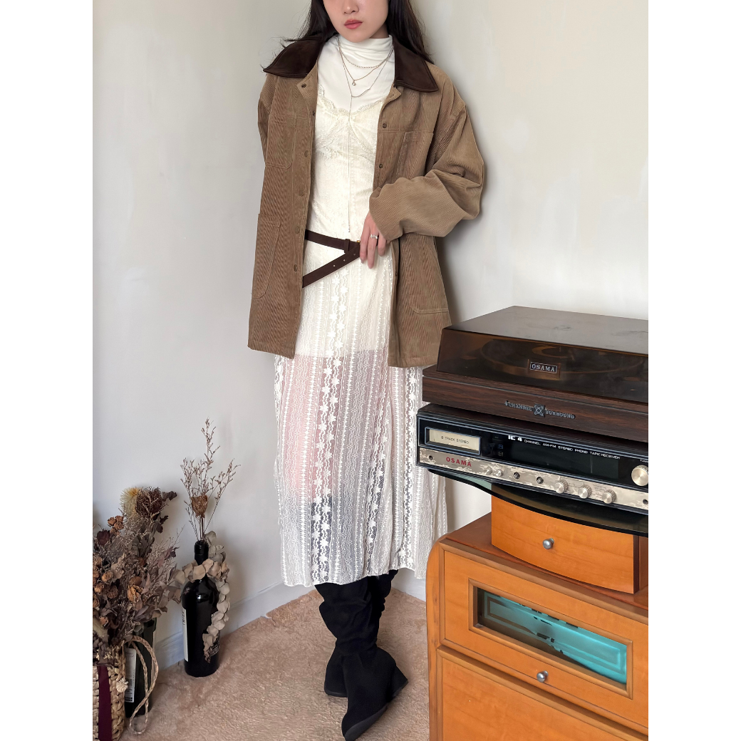 巴恩風燈芯絨外套5