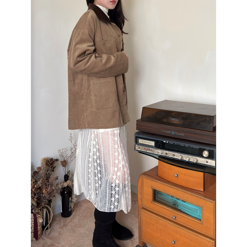 巴恩風燈芯絨外套2