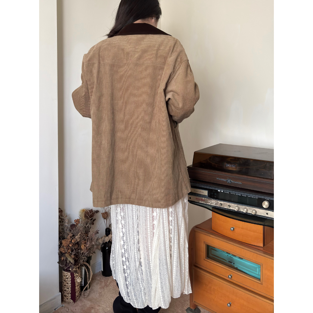 巴恩風燈芯絨外套4