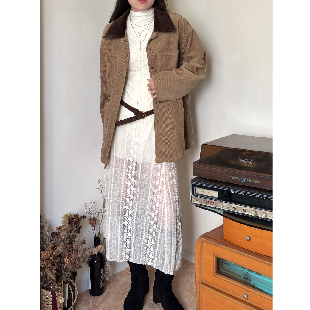 巴恩風燈芯絨外套7