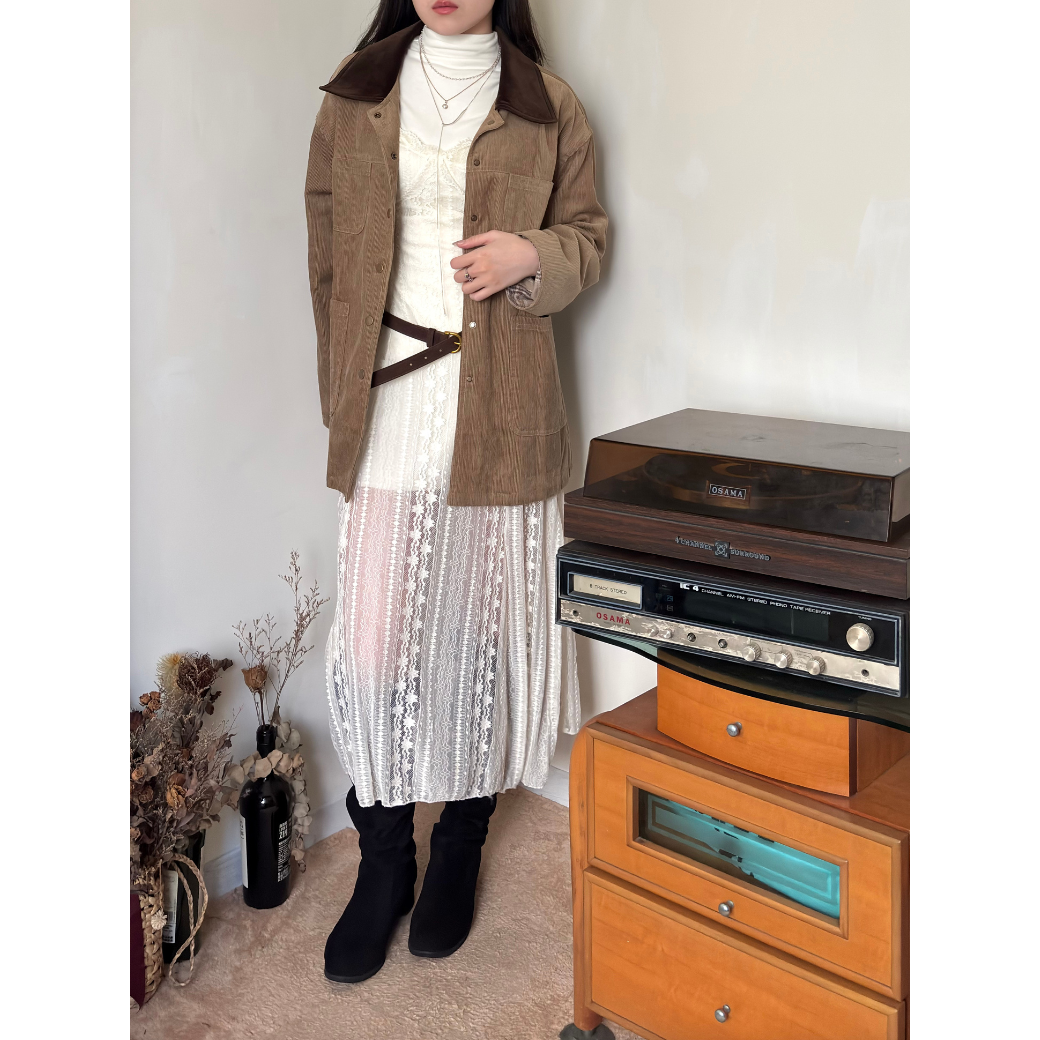 巴恩風燈芯絨外套6