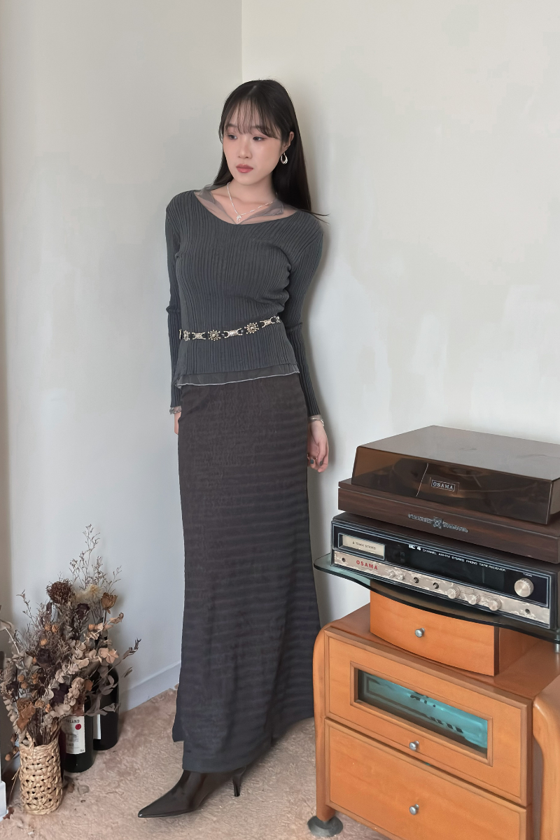 拼接網紗坑條針織衣__1_800x1200