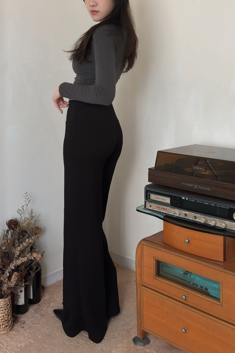 黑色棉喇叭褲_2_800x1200