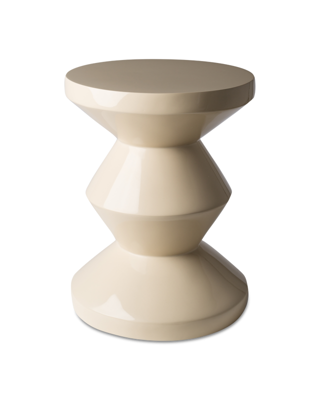 Polspotten Zig Zag Stool Beige