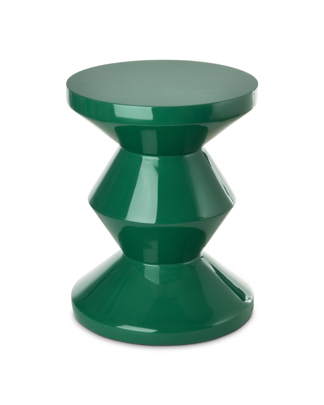Polspotten Zig Zag Stool Dark green