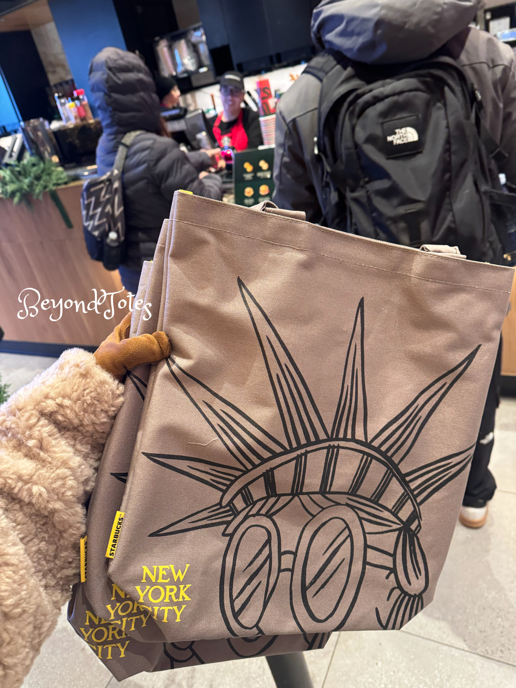紐約｜Starbucks 星巴克限定自由女神灰色帆布包– Beyond Totes｜世界