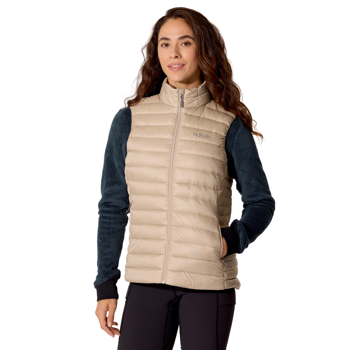 Womens_Microlight_Vest_DarkPebble_QDB_97_DKP_model_36