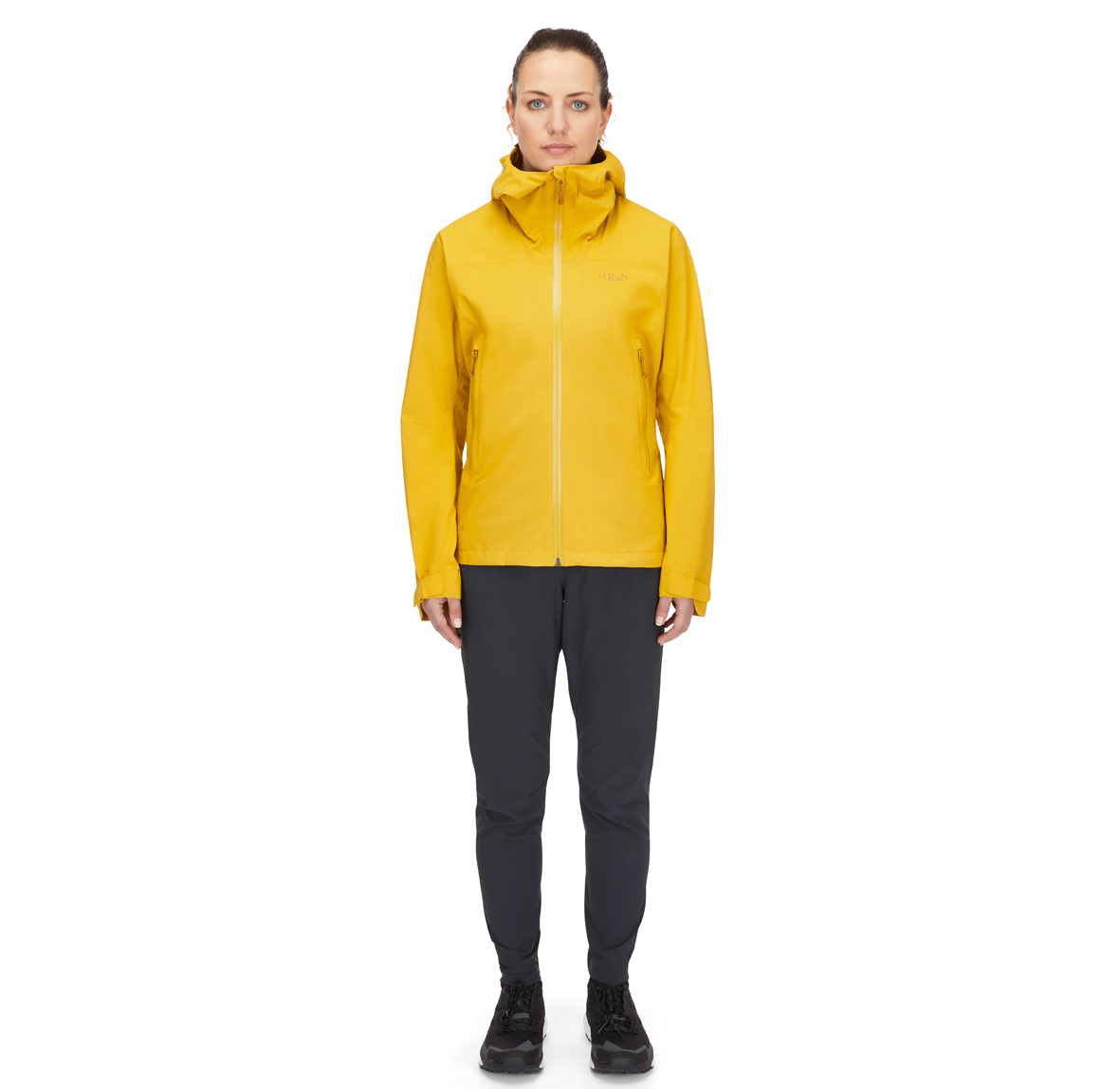 Womens_Downpour_Light_Jacket_Sahara_QWG_91_SAH_Model_Front