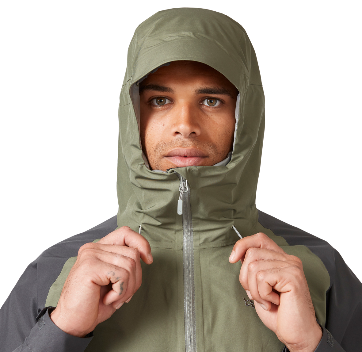 Namche_Paclite_Jacket_Graphene_LightKhaki_QWH_59_GLK_Model_Detail_05