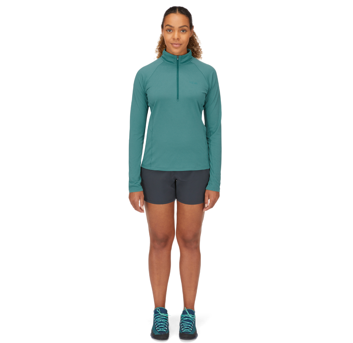 Womens_Sonic_LS_Zip_Eucalyptus_QBL_04_EUC_Model_Front