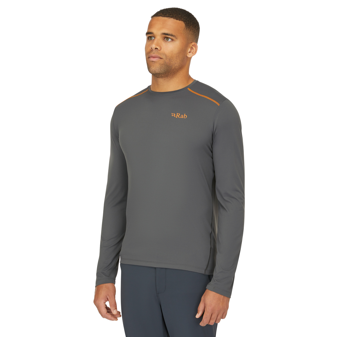 Force_LS_Tee_Graphene_QBL_07_GRH_Model_Front_Angle