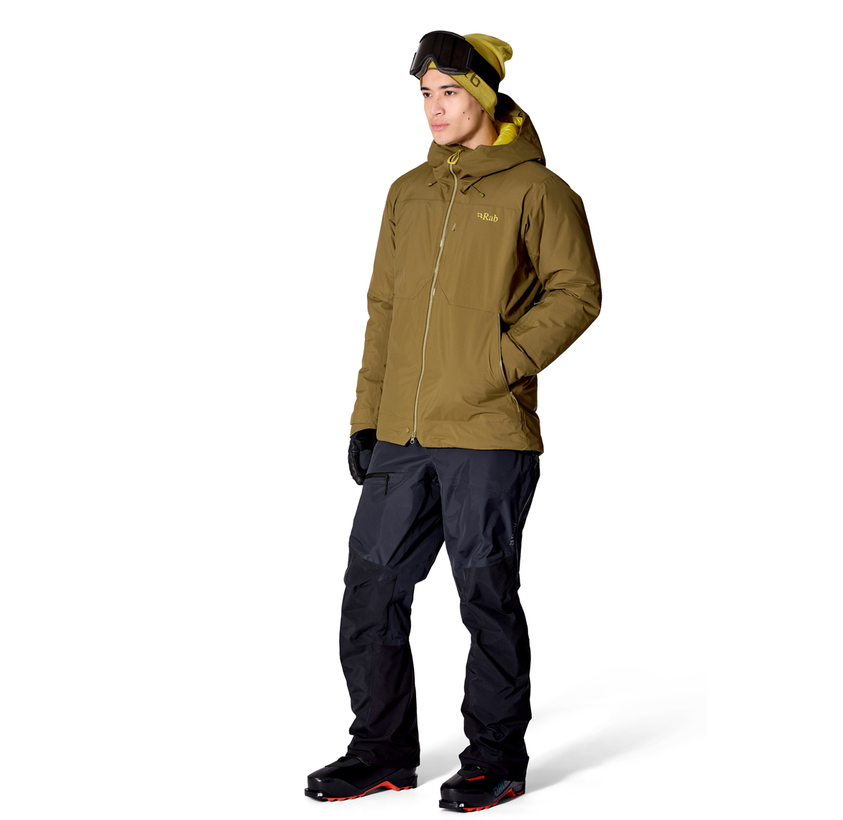 Optical_Down_Jacket_Oak_QWI_63_OAK _model_front