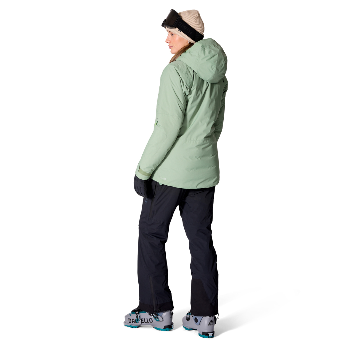 Womens_Optical_Down_Jacket_DarkFigGreen_QWI_64_DFG_model_back2