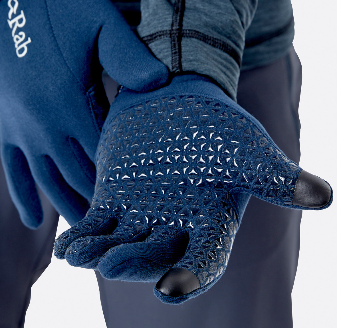 Power_Stretch_Contact_Grip_Glove_DeepInk_QAH_53_DI_on_model