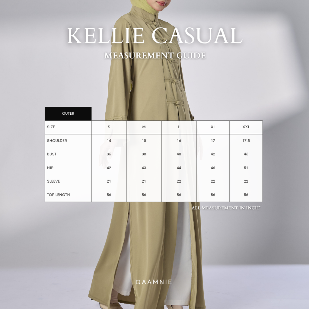 SIZE CHART KELLIE CASUAL