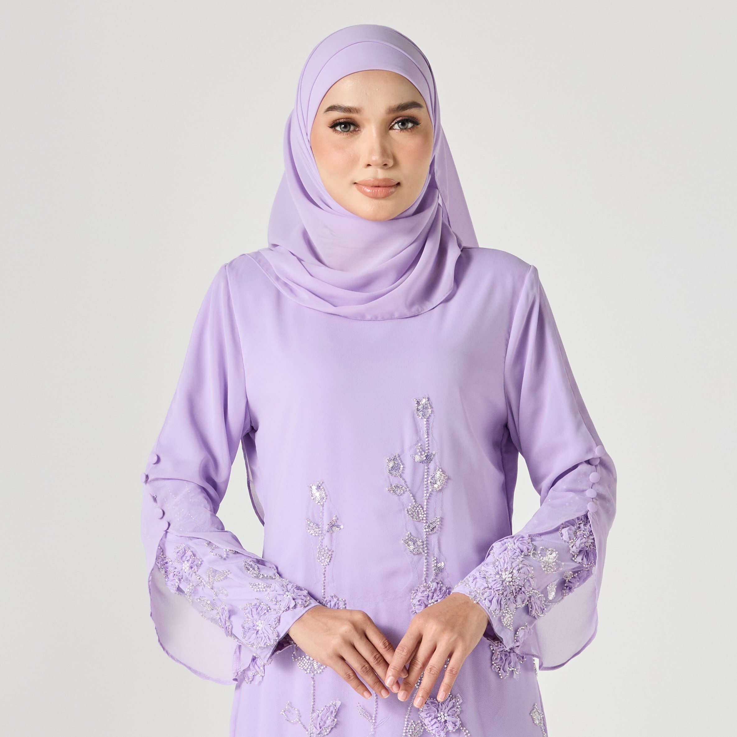 lilac chiffon shawl