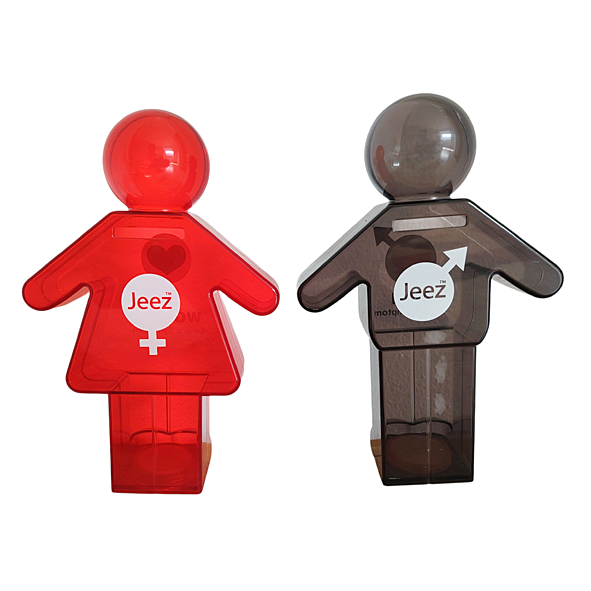 Jeez Man Woman Coin Box Back