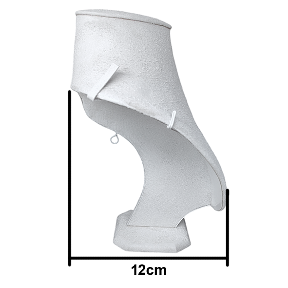White Mannequin Necklace Stand Side Size