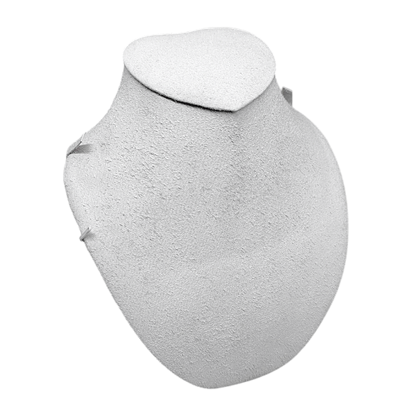 White Mannequin Necklace Stand Front Angle