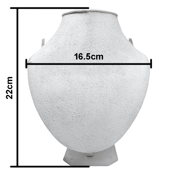 White Mannequin Necklace Stand Size Front